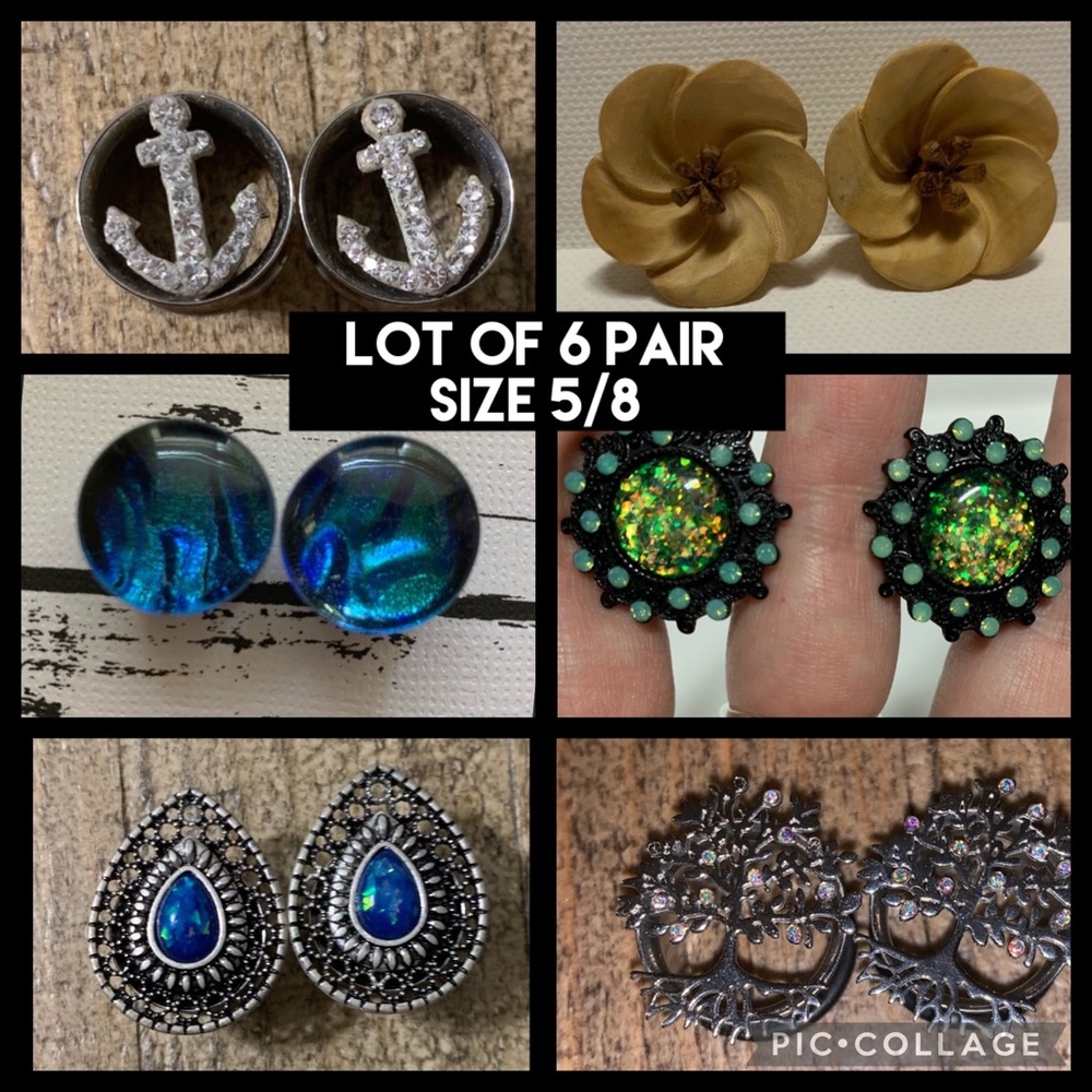 Bundle of all 6 Pair 5/8 Plugs